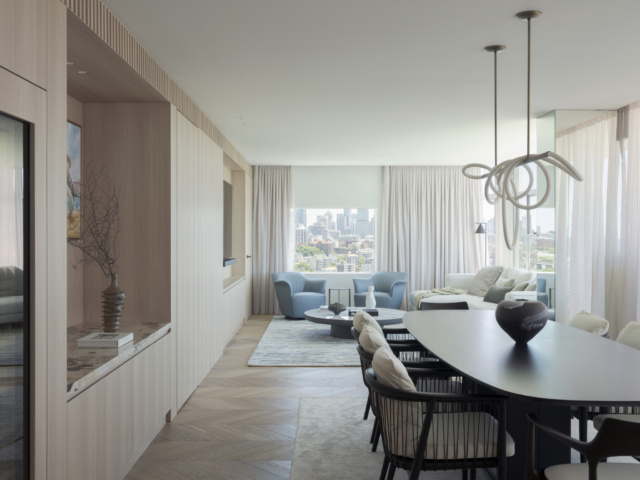 Dining Living 1 blinds open